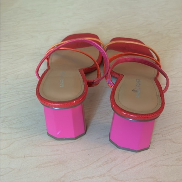 Marc Fisher Pink and Orange Strappy Heels - Picture 3 of 5